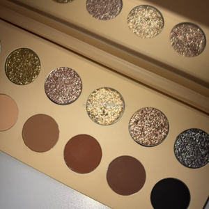 OFFERTA SPECIALE <span class=keywords><strong>Palette</strong></span> Ombretti Vegana Metallizzata Scintillante Marrone Nude Diamantata ad Alta Pigmentazione con Etichetta Privata - Product Image 1