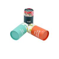 Boîte cylindrique en papier gaufré de qualité alimentaire pour café en grains et thé, avec couvercle métallique
