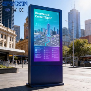 Tótem <span class=keywords><strong>de</strong></span> Señalización Digital LCD con Pantalla Táctil Capacitiva Resistente al Agua, Reproductor <span class=keywords><strong>de</strong></span> Publicidad Wifi para Exteriores con Bloqueo <span class=keywords><strong>de</strong></span> Seguridad - Product Image 1