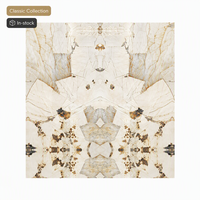 Dalles de pierre frittée blanches de luxe pour revêtements de sol et dessus de table, résistantes aux taches, pour usage intérieur et extérieur