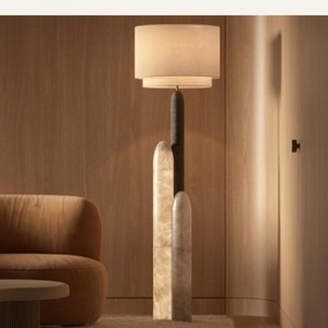 Lampe de sol en marbre espagnol 500x1800mm, lumière LED, salon, chambre à coucher, éclairage de luxe design - Product Image 1