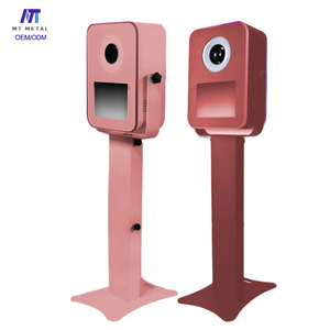 Kotak logam kustom Shell Foto Booth, potongan Laser logam hitam photobobooth Shell Dslr, layanan fabrikasi aluminium photobobooth Shell - Product Image 1