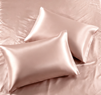 Ensemble de 3 draps-housses en microfibre durable effet satin soyeux avec 2 taies d'oreiller, textile de maison