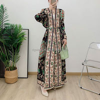 Robe musulmane élégante et tendance, vêtements islamiques grande taille, fabrication sur mesure, vente en gros, robe Abaya pour femmes avec strass