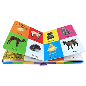 Libro de dibujos para niños, libro tridimensional de 3D para enseñanza temprana de inteligencia, impresión de libros de animales