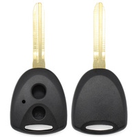 Coque de clé de voiture télécommandée 2 boutons TOY43 avec lame non taillée, boîtier de remplacement sans logo, sans électronique