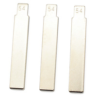 54 #   Lame de clé de voiture non taillée HU83 pour outils de télécommande Xhorse VVDI KEYDIY, ébauche de clé métallique haute précision pour serruriers professionnels
