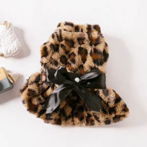 Abito con Stampa Leopardata per Animali Domestici, Autunno/Inverno, per Bulldog Francese, Gatti, Abbigliamento alla Moda per <span class=keywords><strong>Cuccioli</strong></span> e Gattini <span class=keywords><strong>di</strong></span> <span class=keywords><strong>Piccola</strong></span> Taglia - Product Image 2