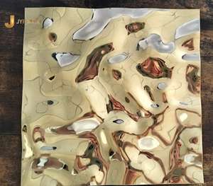 EX341 Factory Supply Customized Decorative Interior Wall Ceiling <b>Sheet</b> Water Ripple Metal Stainless Steel Plate - Product Image 1