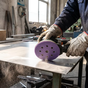 Disque <span class=keywords><strong>de</strong></span> ponçage en céramique premium, maille anti-blocage, <span class=keywords><strong>papier</strong></span> abrasif 125mm 150mm pour polissage automobile et travail du bois - Product Image 4