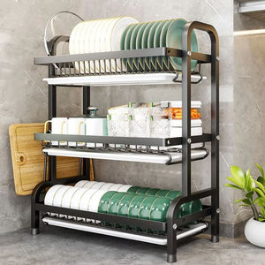 <b>Dish</b> Drying <b>Rack</b> Bowl <b>Racks</b> Multi Layer Kitchen Utensil Storage Drainboard Set Large Rust-proof <b>Dish</b> Drainer with Utensil Holder - Product Image 3