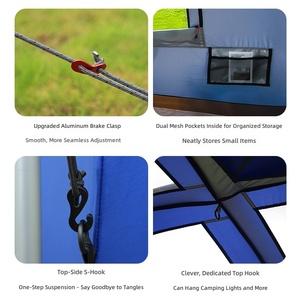 Tente de plage extérieure, abri de camping imperméable et épaissi, tente instantanée multi-personnes pour le camping de nuit en pleine nature - Product Image 5