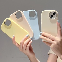Casing HP Anti Benturan Berlapis Elektroplating TPU+PC untuk 17 Pro/15 Pro Max/14/13/12 dengan Warna Polos & Kustomisasi Trendi