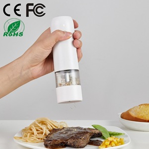 Electric Black Pepper Grinder Rechargeable USB Charging Stainless Steel Blade Push Button Control For Kitchen Seasoning - Product Image 2