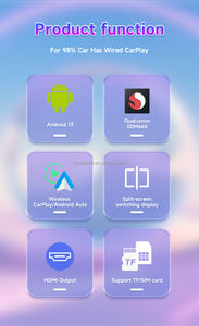 Boîte Android Auto sans fil Carlinkit pour voiture, double canal, Android 13, USB HDMI, dongle CarPlay pour Youtube, Google, Apple - Product Image 5