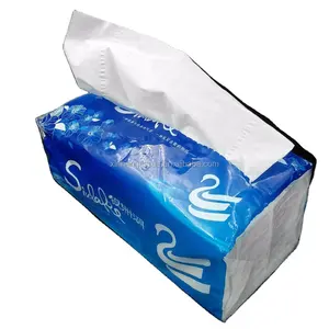 Bán Buôn Giá Rẻ Mềm Màu Xanh Gói Tái Chế Facial Tissue Giấy