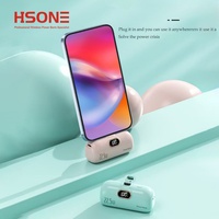Batterie externe ultra-fine et portable de 5000 mAh avec affichage numérique LED, charge rapide 22,5 W, type C, support de voyage, petite taille, poche, Li-Polymère