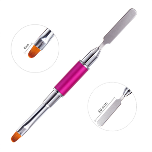 Dual End Acrylic Gel Nail Brush with Pusher UV Polish <b>Builder</b> Brush Multi Function Manicure Nail Care Tool - Product Image 5