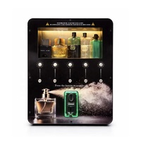 Mini distributeur mural métallique personnalisé avec lecteur de cartes, Wi-Fi et intégration TPV pour bars à parfums/colognes