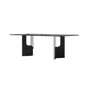 Modern Minimalist Rectangular Marble <b>Dining</b> <b>Table</b> And Chair Set 4 Piece <b>Space</b> <b>Saving</b> <b>Dining</b> Room Furniture For Small Apartments - Product Image 4