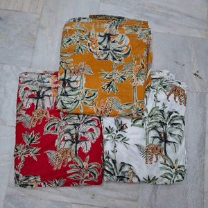 Multicolour Design Cotton Washed Abstract & Geometric Nonwoven Fabric for Dress Making Suits & <b>Bags</b>-Raw Material Wholesale - Product Image 1