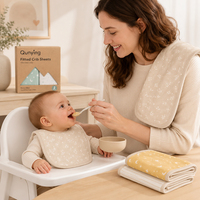 Ensemble de bavoirs et lingettes d'épaule pour bébé, cadeau de naissance, doux, faciles d'entretien, pour la bave et l'alimentation des nourrissons