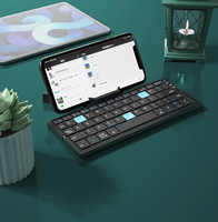Keyboard Lipat Mini HB199 Keyboard Nirkabel Keypad Lipat untuk Laptop Windows Android Ios Tablet ipad Ponsel