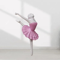 Statue de danseuse de ballet moderne en fibre de verre grandeur nature personnalisée Sculpture de décoration intérieure et extérieure écologique