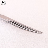Ciseaux de toilettage pour animaux de compagnie professionnels de 7 pouces, ciseaux courbés en argent, acier inoxydable, lames tranchantes pour chiens et chats