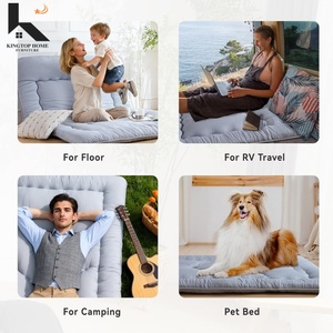 Matelas futon Queen Size matelassé, surmatelas pliable, <span class=keywords><strong>lit</strong></span> d'appoint respirant pour le sol, idéal pour le camping - Product Image 3
