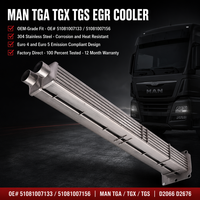 مبرد EGR من المصنع مباشرة 51081007133 51081007156 لشاحنات MAN TGA TGX TGS D2066 D2676 يورو4 ويورو5 من الفولاذ المقاوم للصدأ
