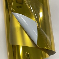 MIROIR CHROME GOLD Film de changement de couleur de voiture de haute qualité feuille réfléchissante de miroir de galvanoplastie de vinyle de voiture anti-rayures