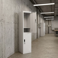 Armoire / casier en acier à 2 portes, simple et durable, pour le rangement à domicile, en usine et à l'hôpital (conception démontable)