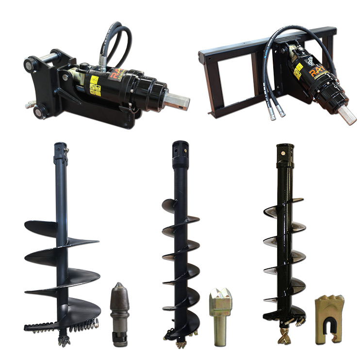 RAY Factory 2022 new design Earth Auger Drill Machines For Excavator/Skid Steer Loader/Crane/tractor