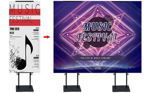 Kt板支架广告牌y卡架立式地板招聘促销展示架海报展示板 - Product Image 6