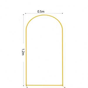 Lot de 3 supports d'arche de mariage en métal doré, blanc et noir pour décoration florale de mariage, baby shower, fête d'anniversaire en extérieur et jardin - Product Image 4