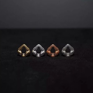 Collana con perline in rame in stile tibetano e nuovo stile cinese, con finitura annodata e anello <span class=keywords><strong>a</strong></span> otto con nuvola di buon auspicio - Product Image 2