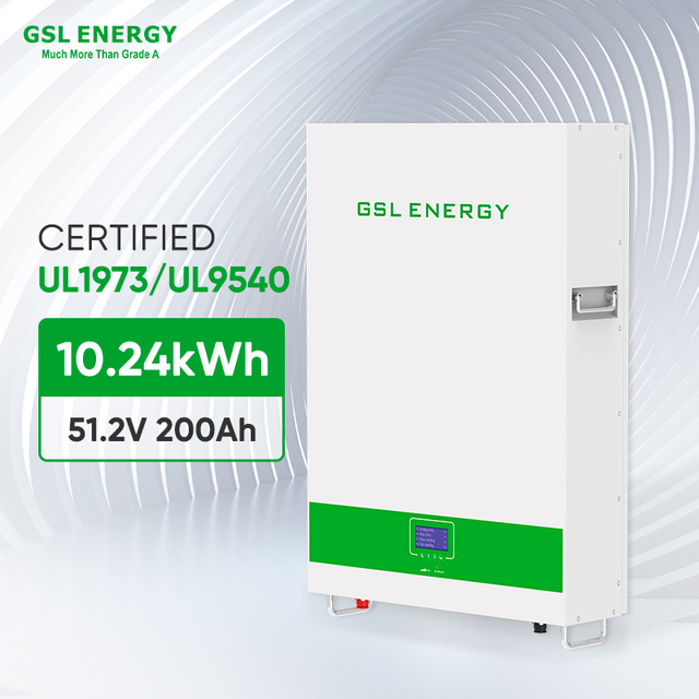 GSL ENERGY 48V Lithium Solar Wall-Mounted Battery New Home Energy Storage Lifepo4 100Ah 200Ah 280Ah 5Kwh 10Kwh 15Kwh CAN Hybrid