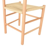 Haute qualité ménage salle à manger chaise salon en bois massif ménage tressé corde CH23 bois salle à manger chaises