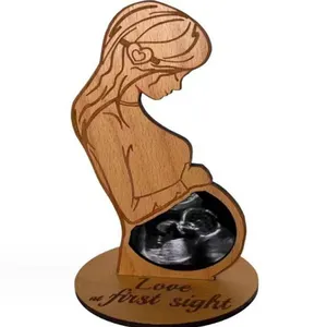 Crafted Keepsake Baby Birth Memorial Plaque - Baby Ultrasound Souvenir For Expectant Mothers