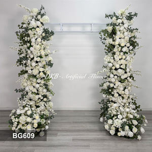 Fondo de Flores Artificiales de Seda de Lujo Personalizado con Diseño Realista para Decoración de Escenas de Boda - Product Image 2