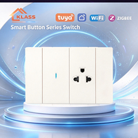 Interrupteur mural intelligent WiFi KLASS 120, norme américaine, panneau en verre, 220V 10A, contrôle tactile, compatible Alexa Google, certifié ETL