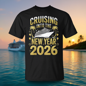 T-shirt per il viaggio di crociera nel nuovo anno 2026, camicia coordinata per le vacanze in crociera - Product Image 3