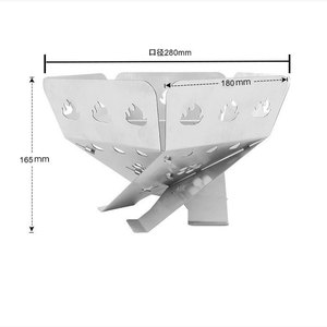 Folding Stainless Steel Campfire Stove <b>Portable</b> Foldable Lightweight Windproof For Camping Outdoor Activities Firewood Burning - Product Image 2