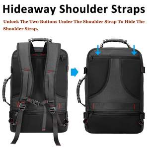 <span class=keywords><strong>Valise</strong></span> à main pour avion avec 3 cubes d'emballage Extra Large 17.3 pouces Sacs à dos pour ordinateur portable Sac à dos de voyage pour homme - Product Image 3