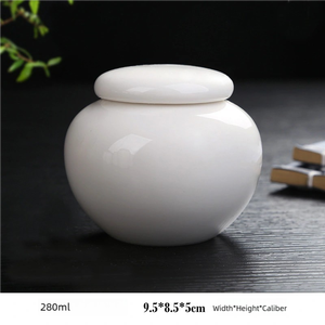 Bianco <span class=keywords><strong>Pet</strong></span> Cinerary scrigno in ceramica bianca semplice urna cremazione cineraria urna cineraria gatto e cane elegante urna della morte - Product Image 4