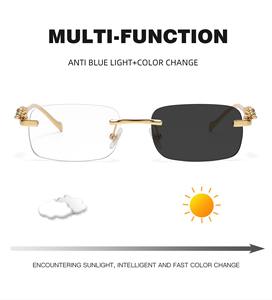 Recién llegado <span class=keywords><strong>de</strong></span> fábrica, <span class=keywords><strong>gafas</strong></span> fotocromáticas antirreflectantes <span class=keywords><strong>de</strong></span> luz azul sin montura <span class=keywords><strong>de</strong></span> lujo <span class=keywords><strong>de</strong></span> alta calidad para hombres y mujeres - Product Image 3