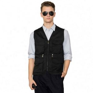 Custom Logo Multiple Pockets Summer Breathable Anti-Pilling Sleeveless <b>Plus</b> <b>Size</b> Mens Work Cargo Vest - Product Image 4