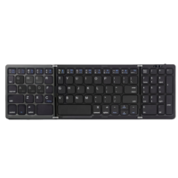 Nouveau Combo Clavier et Souris Sans Fil 2,4 GHz USB Type-C, Ultra-Mince, Rechargeable, Anti-Ghosting, à Mécanisme Ciseaux en Plastique, Pliable en 3, Portable pour