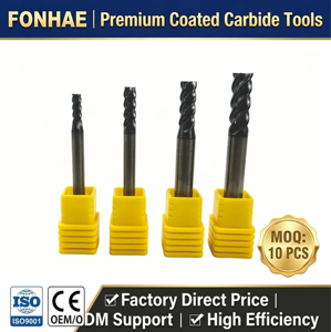 PS4C 4-Schneiden-Vollhartmetall-Schaftfräser, vibrationsdämpfend, hochpräzise Fräswerkzeuge für Kohlenstoffstahl, legierten Stahl, Edelstahl - Product Image 1